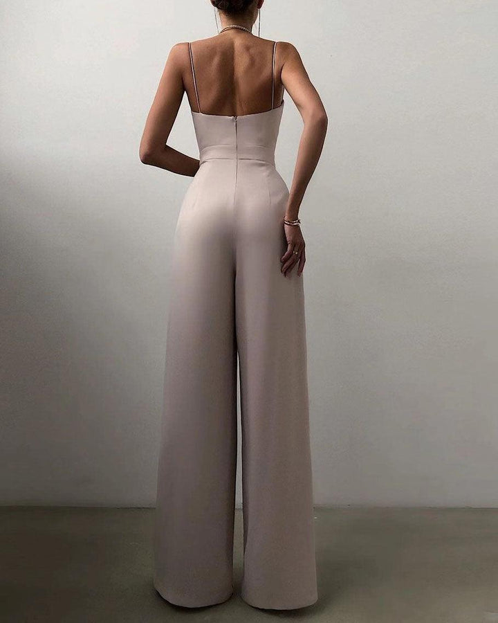 Women's High-Waist Spaghetti Strap Jumpsuit