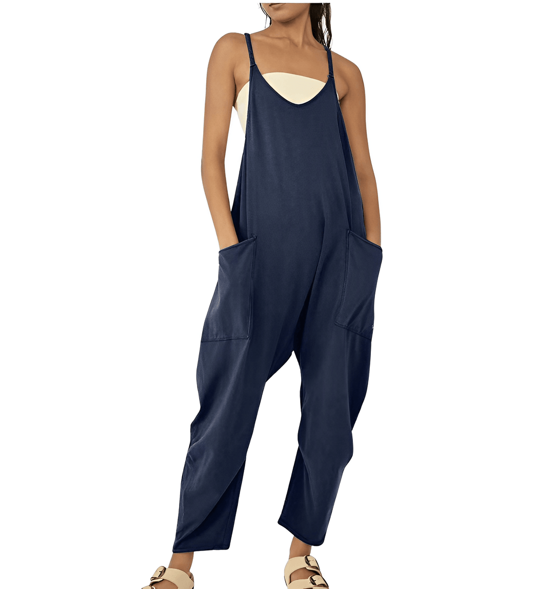 Sleeveless Casual Jumpsuit with Pockets for Women