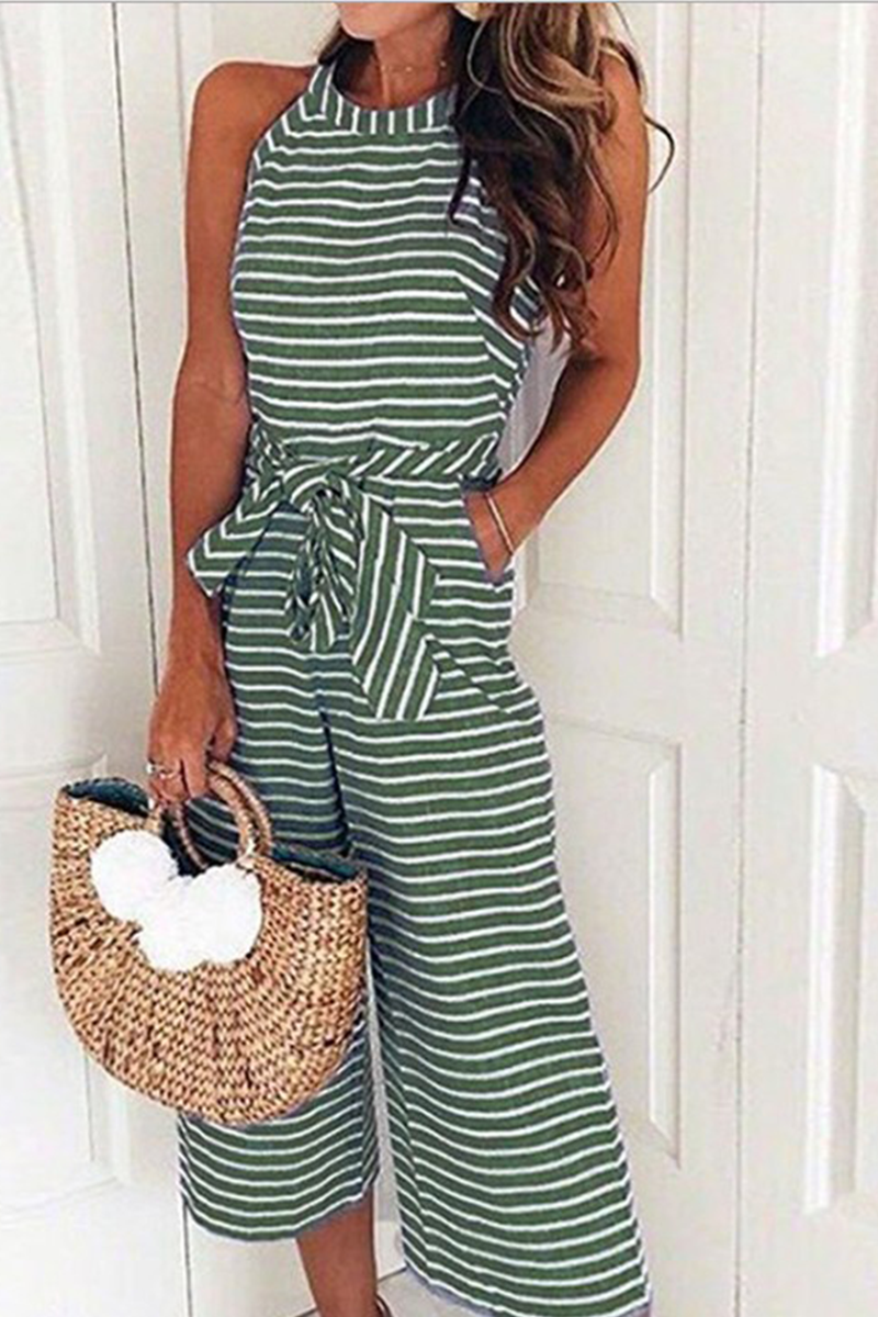 Classic striped women's jumpsuit