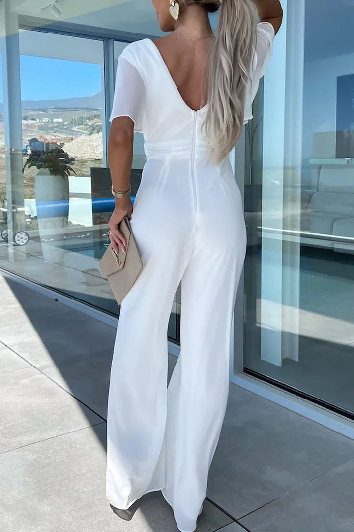 Women's v-neck jumpsuit