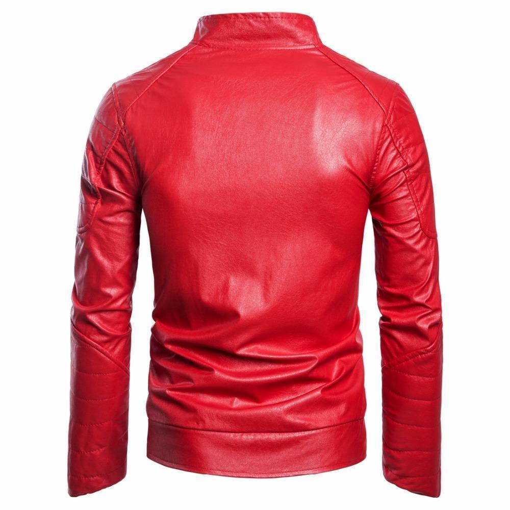 Stylish men's leather jacket with diamond pattern