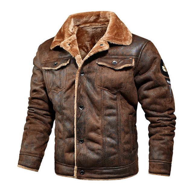 Men's casual leather jacket