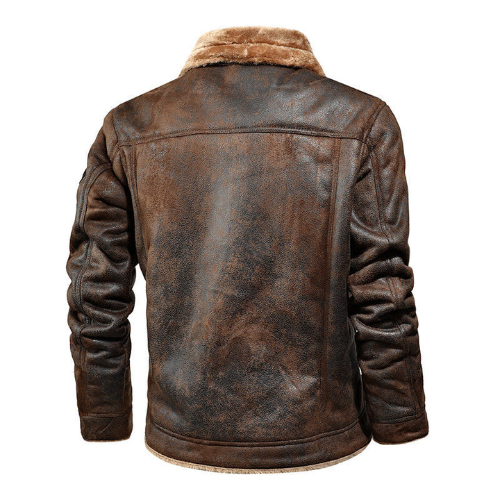 Men's casual leather jacket