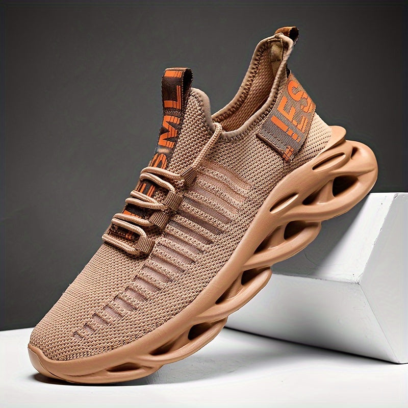 Breathable running sneakers with hollow sole design for men