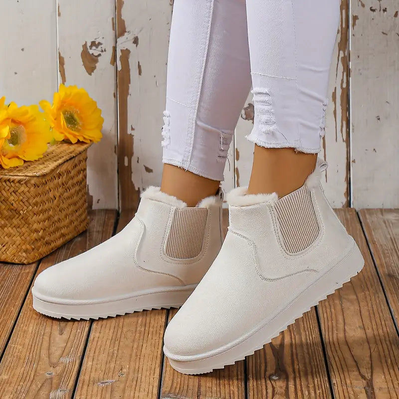 Women's Fluffy Thermal Slip-On Snow Boots