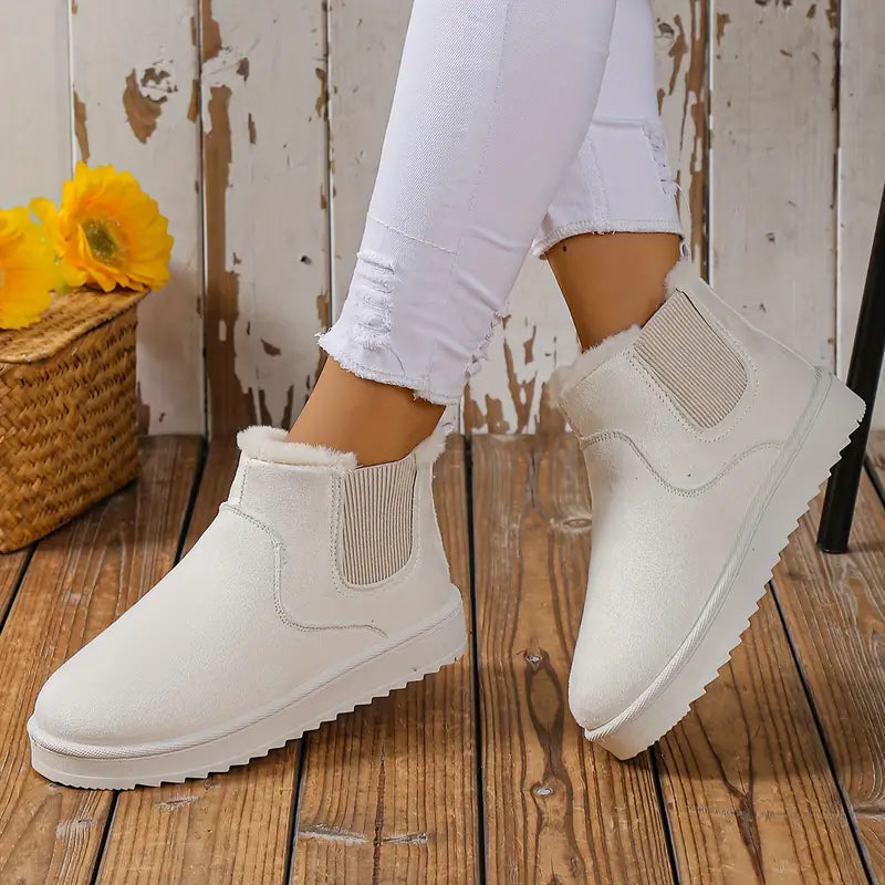 Women's Fluffy Thermal Slip-On Snow Boots