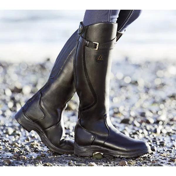 Waterproof Leather Winter Riding Boots for Women