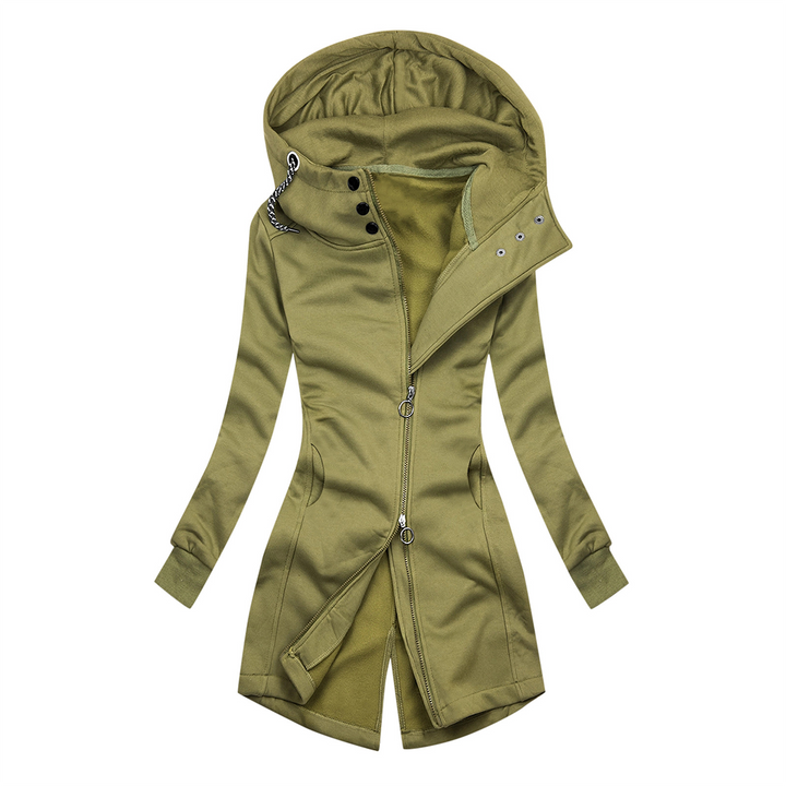 Women's casual slim-fit hoodie turtleneck jacket