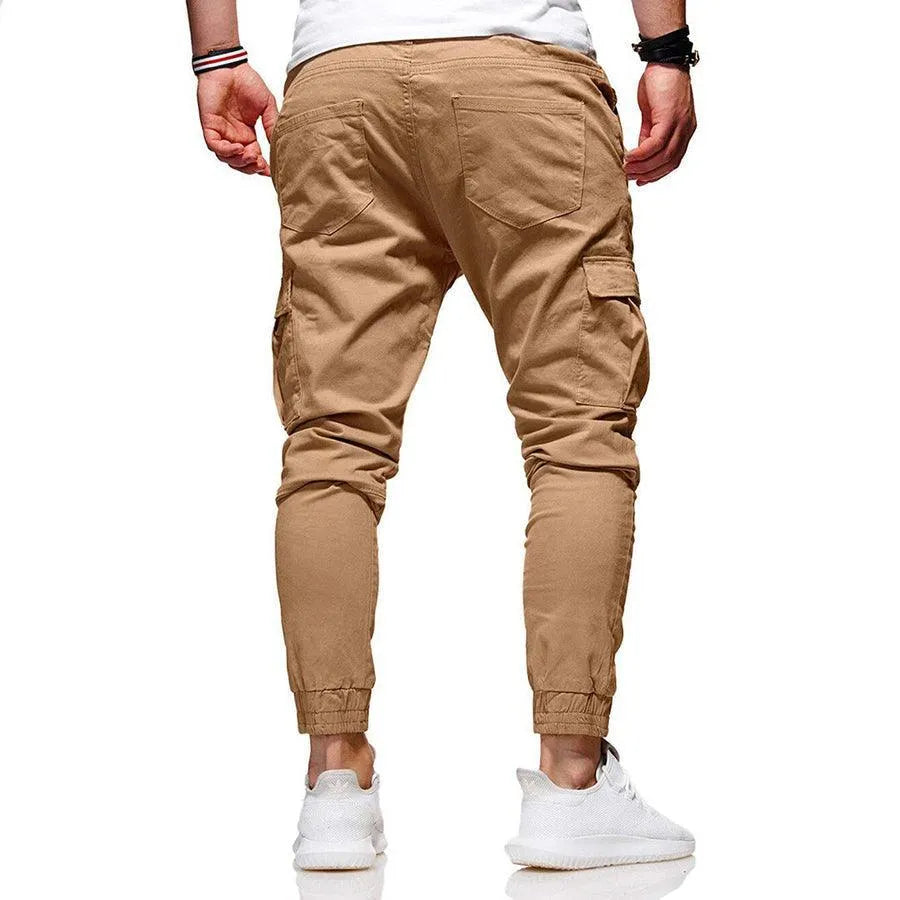 Men’s Cargo Jogger Pants - Cotton - Relaxed Fit - Elastic Waist & Cuffs - Multi-Pocket