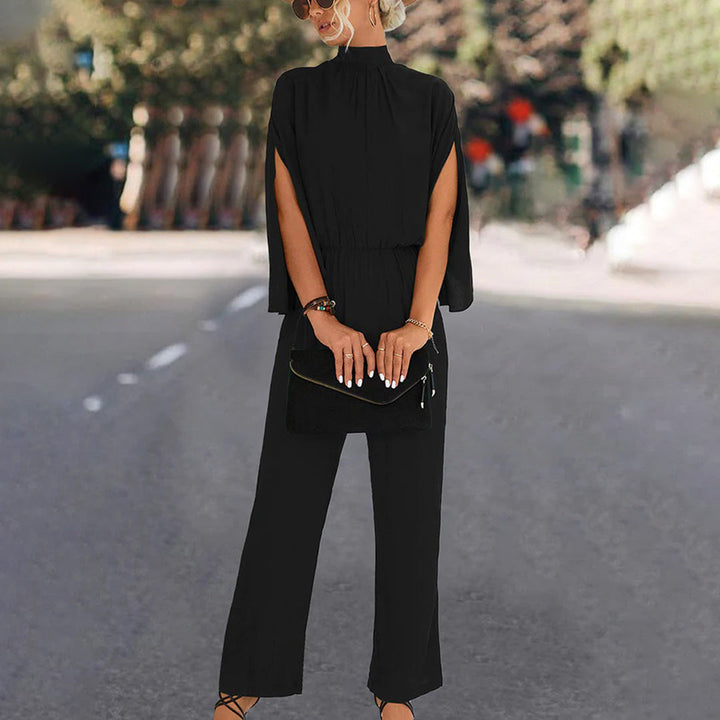 Women's elegant jumpsuit with loose bat sleeves