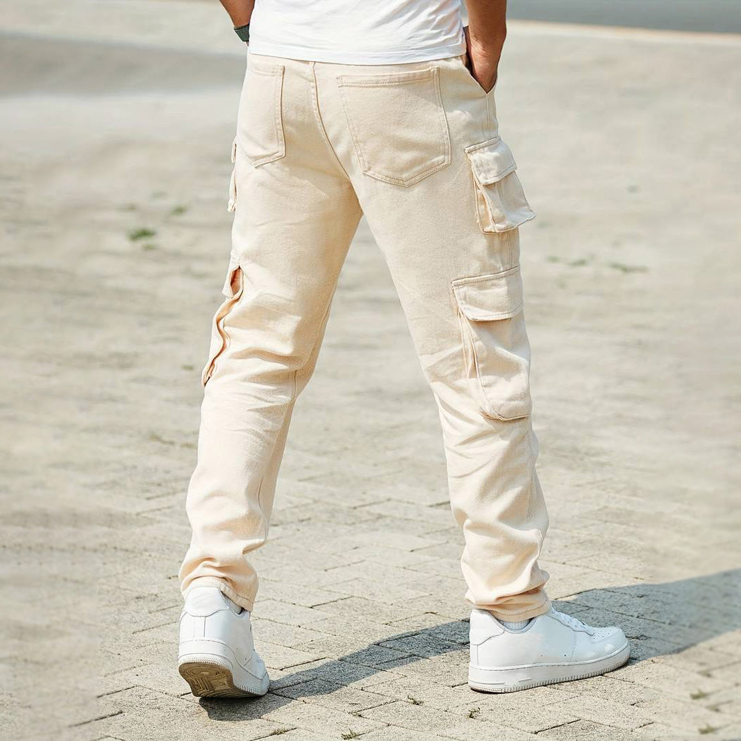 Men's loose fit multi-pocket cargo pants