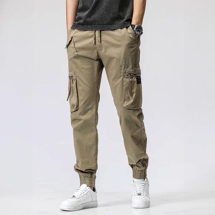 Men's casual pants with multiple pockets