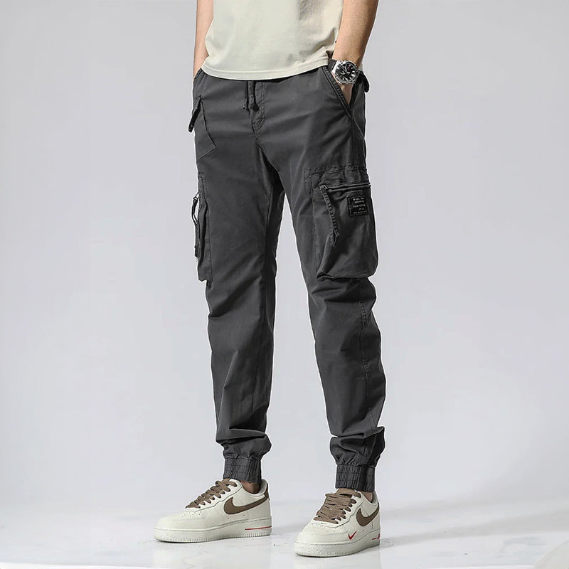 Men's casual pants with multiple pockets