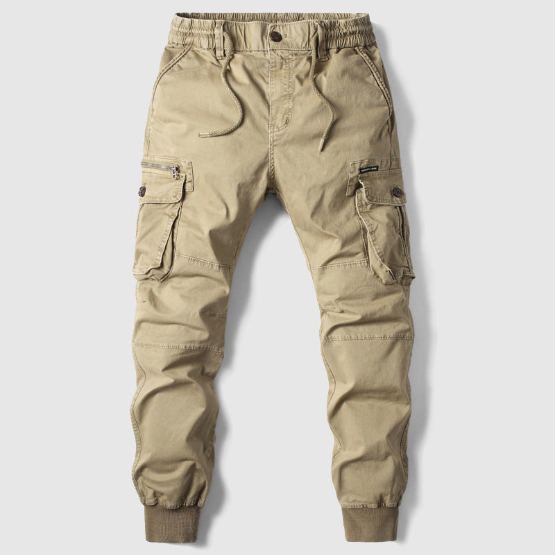 Men's casual pants with elastic waist