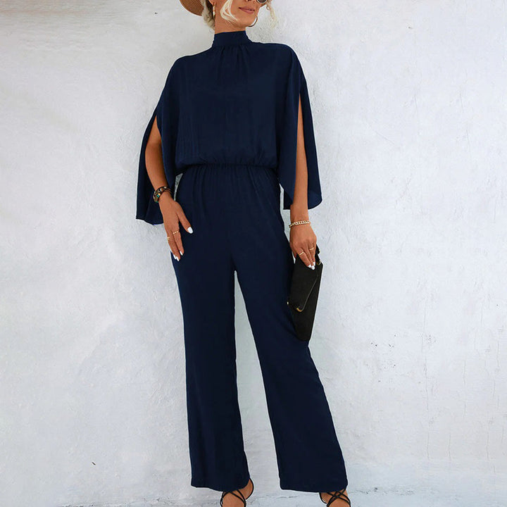 Women's elegant jumpsuit with loose bat sleeves