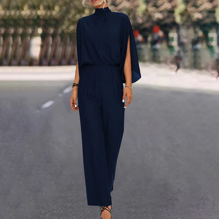 Women's elegant jumpsuit with loose bat sleeves