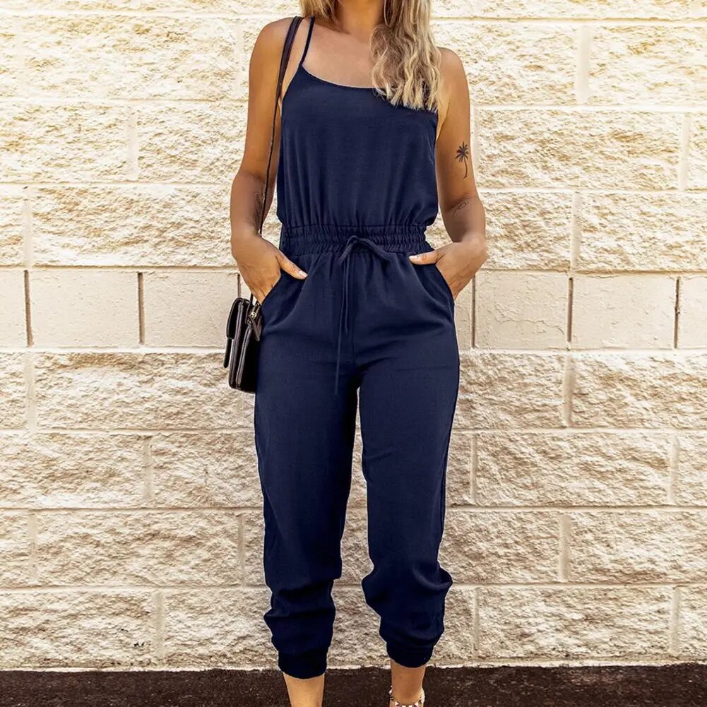 Women's casual sleeveless jumpsuit