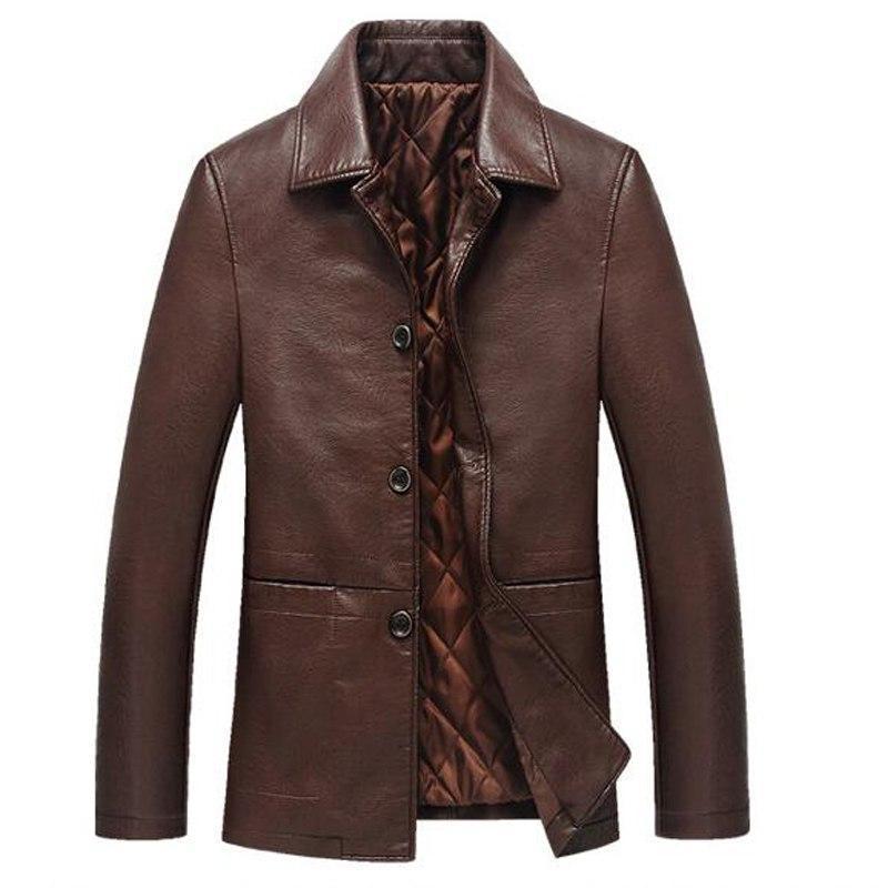 Men's long sleeve jacket with lapel collar