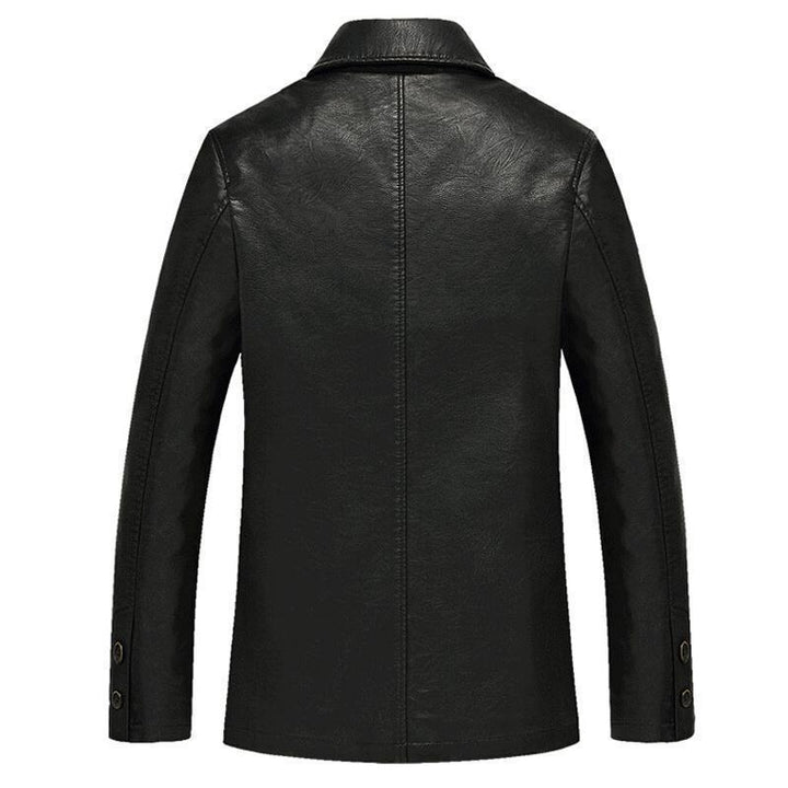 Men's long sleeve jacket with lapel collar