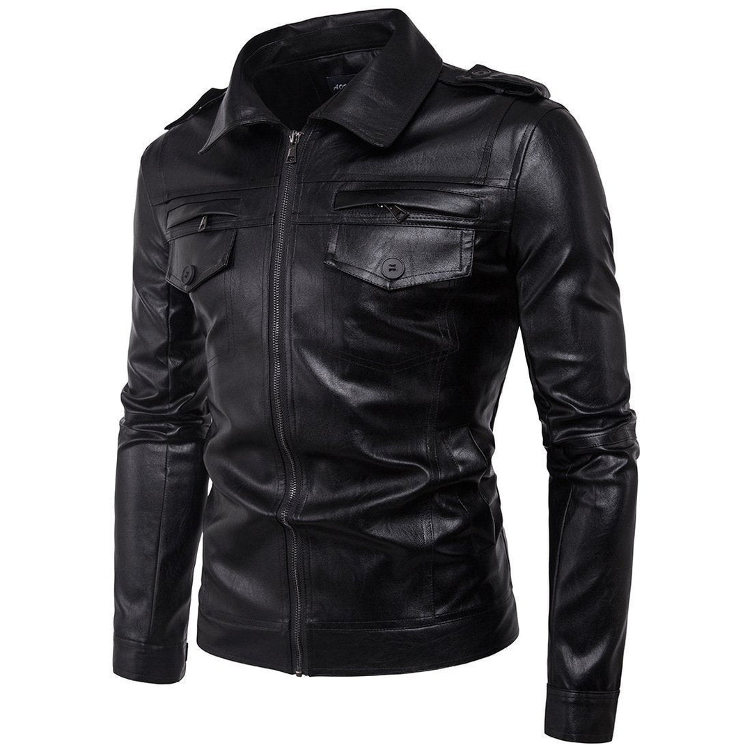 Retro lapel windproof jacket for men