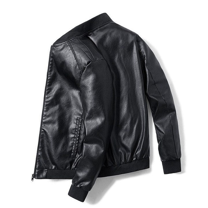 Men's motorcycle jacket with zipper