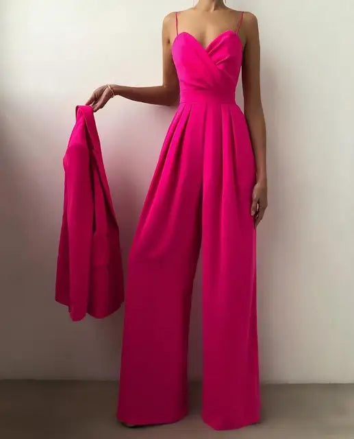 Women's elegant sleeveless jumpsuit