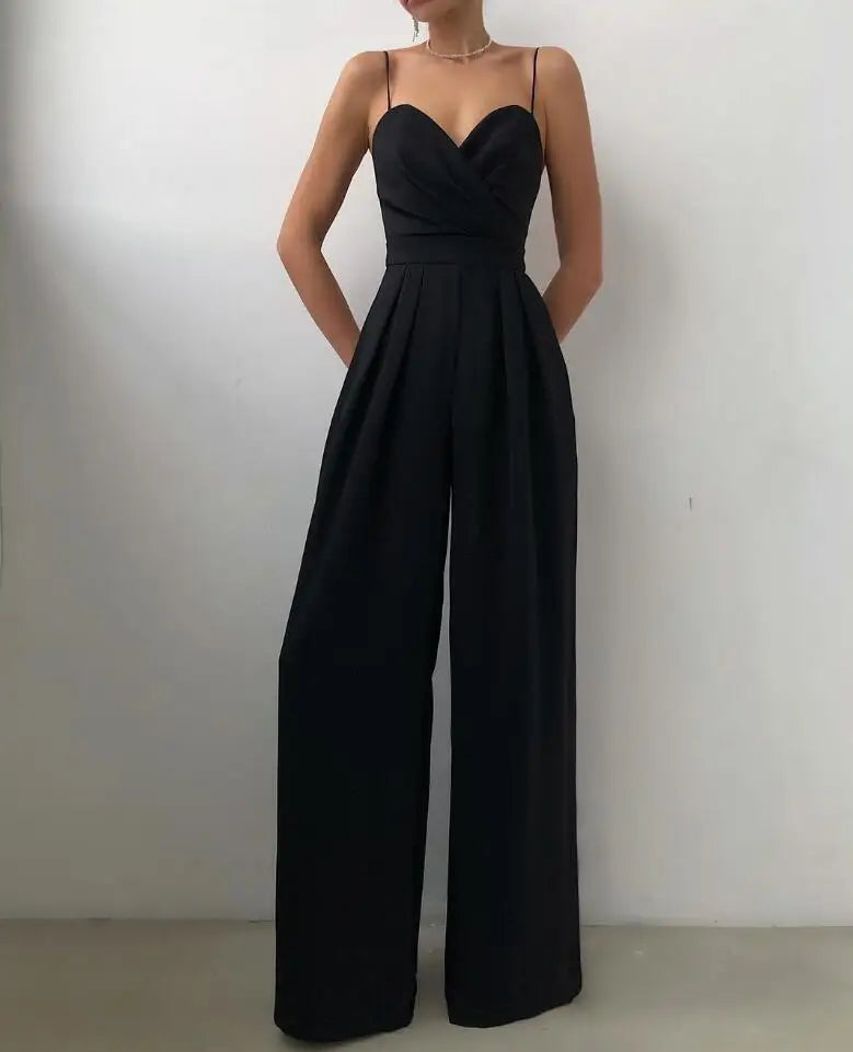 Women's elegant sleeveless jumpsuit