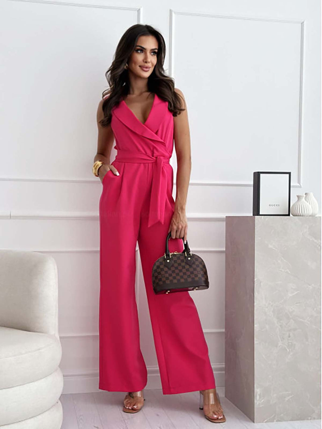 Women's Elegant Wide-Leg Jumpsuit