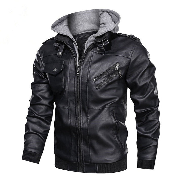 Men's loose-fitting jacket with zipper and hood