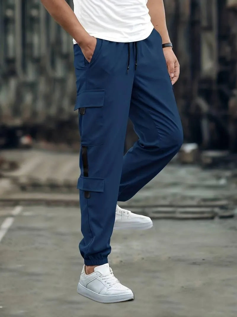 Men’s Cargo Jogger Pants - Relaxed Fit - Adjustable Drawstring - Multiple Pockets