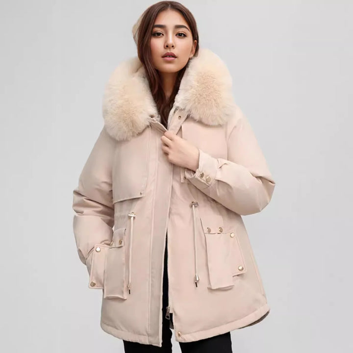 Women’s warm fur collar coat