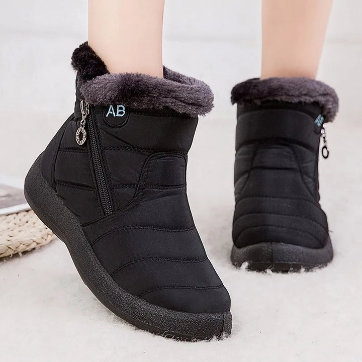 Fur-lined women's casual ankle boots