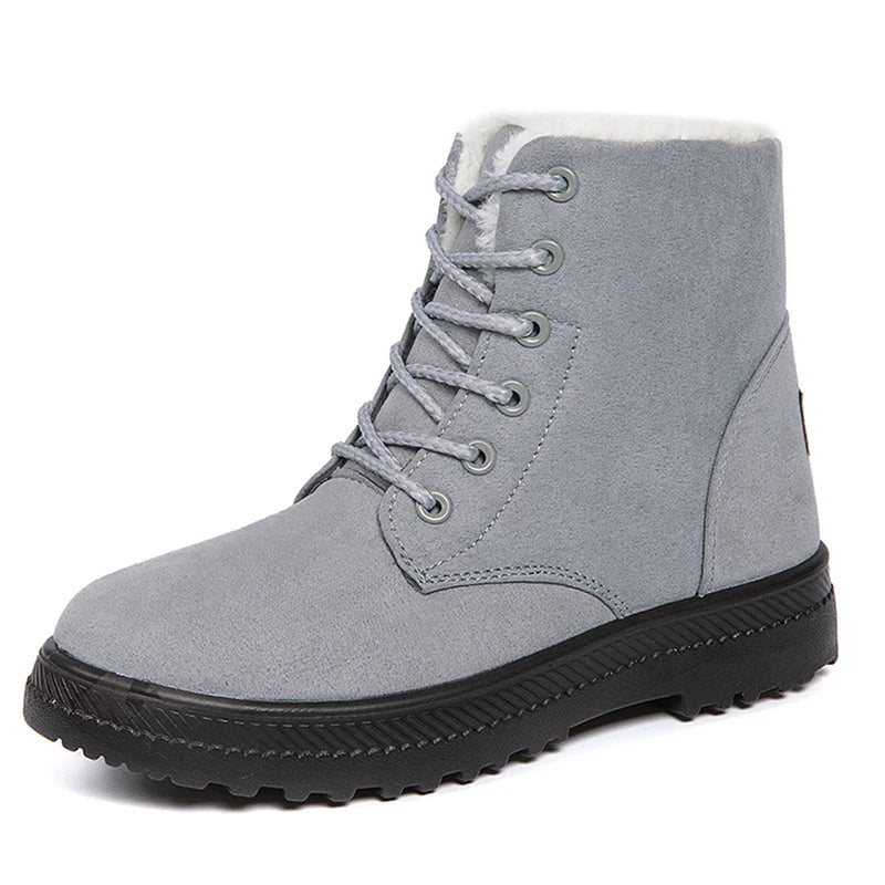 Lace-up women’s boots with thick sole