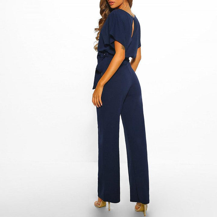 Elegant Women's Belted Jumpsuit – Chic & Stylish Outfit