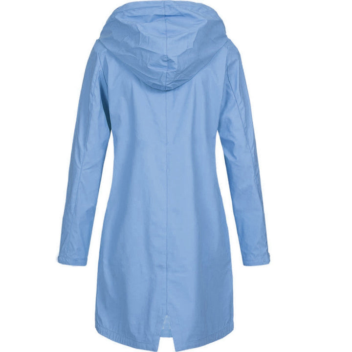 Waterproof hooded raincoat for women