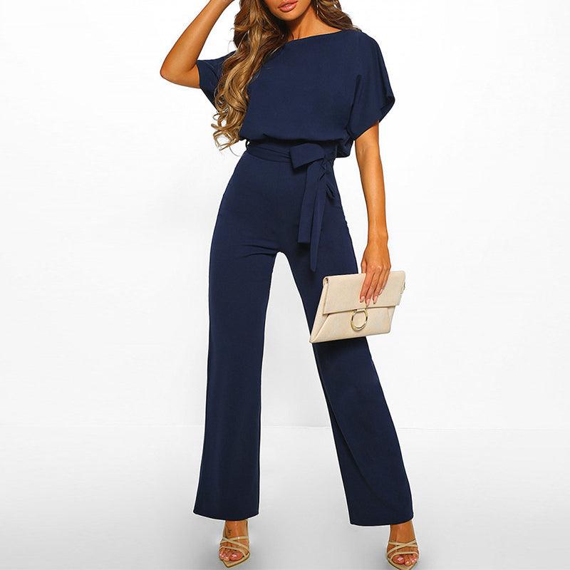 Elegant Women's Belted Jumpsuit – Chic & Stylish Outfit