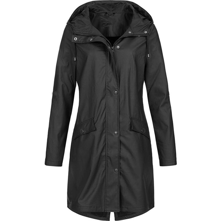 Waterproof hooded raincoat for women