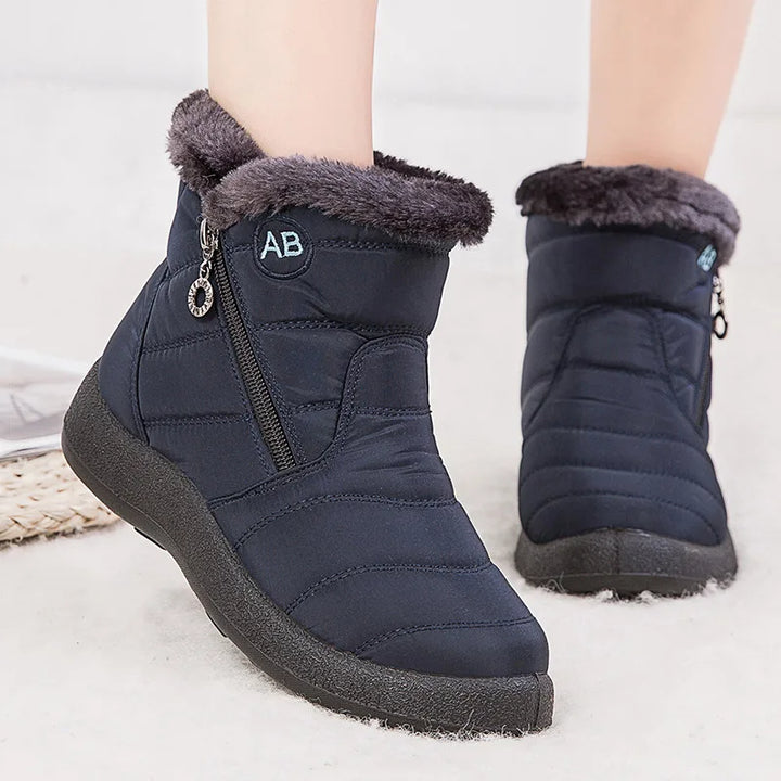 Fur-lined women's casual ankle boots