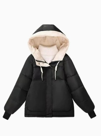 Hooded fleece-lined jacket for women