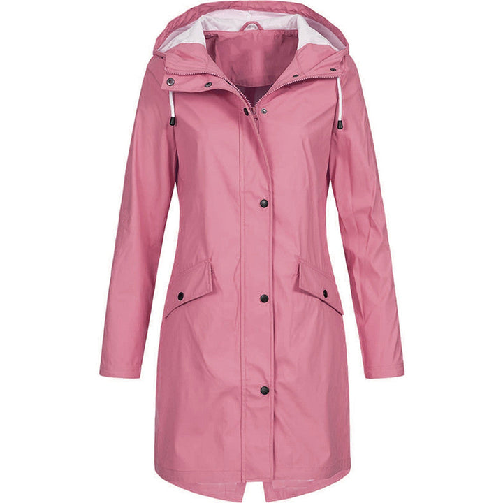 Waterproof hooded raincoat for women