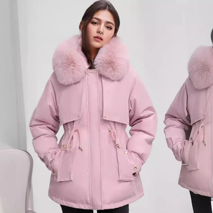 Women’s warm fur collar coat