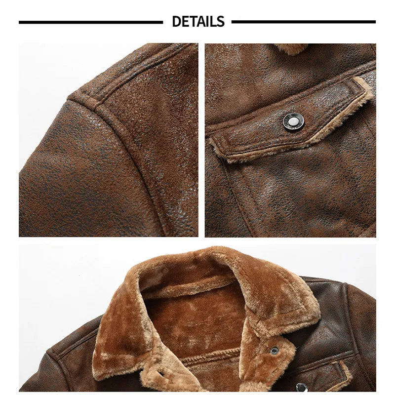 Men's casual leather jacket