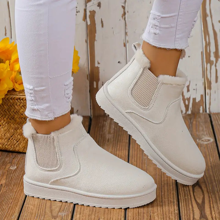 Women's Fluffy Thermal Slip-On Snow Boots