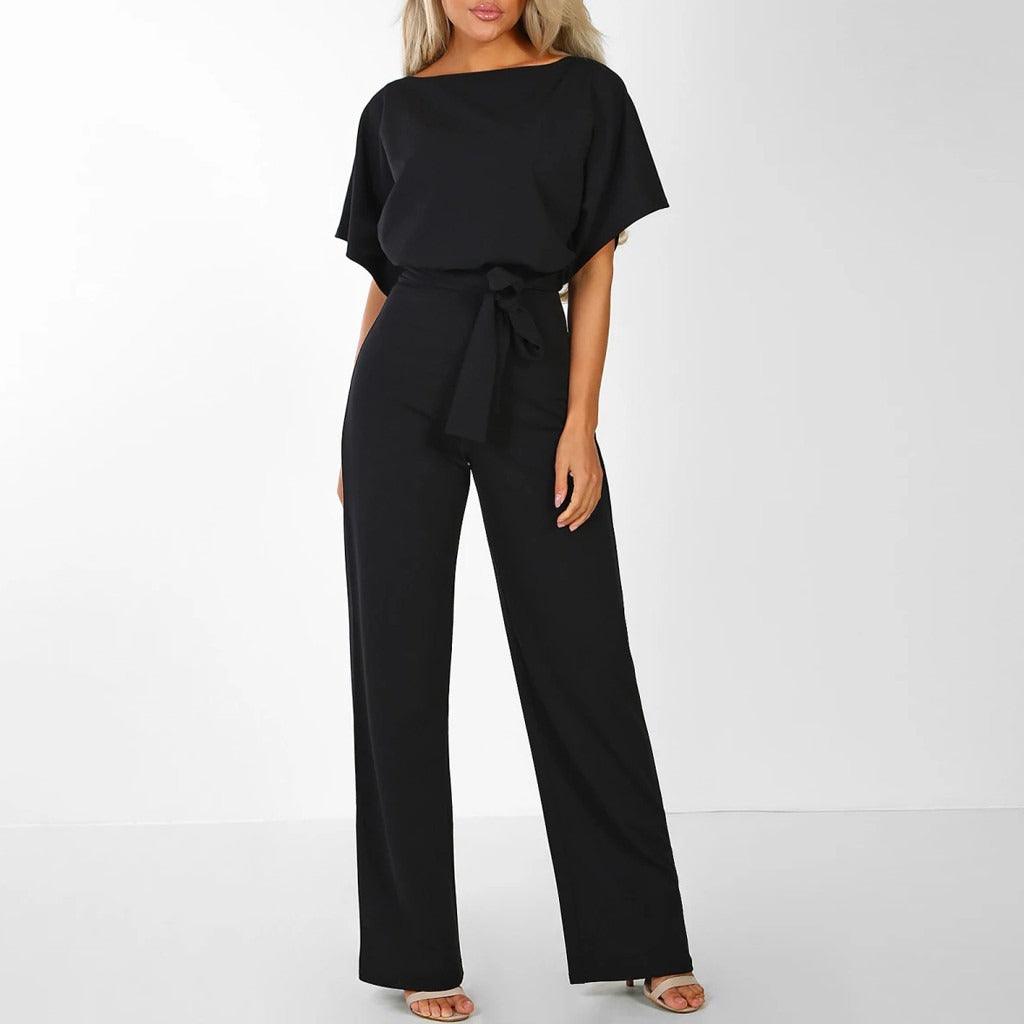 Elegant Women's Belted Jumpsuit – Chic & Stylish Outfit