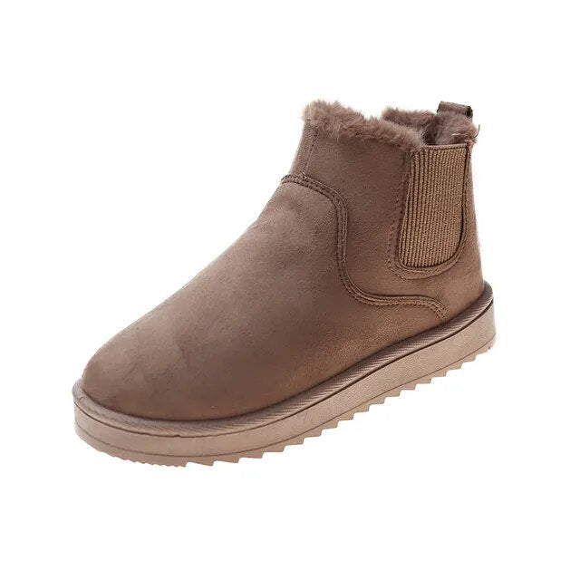 Women's  trendy slip-on snow boots