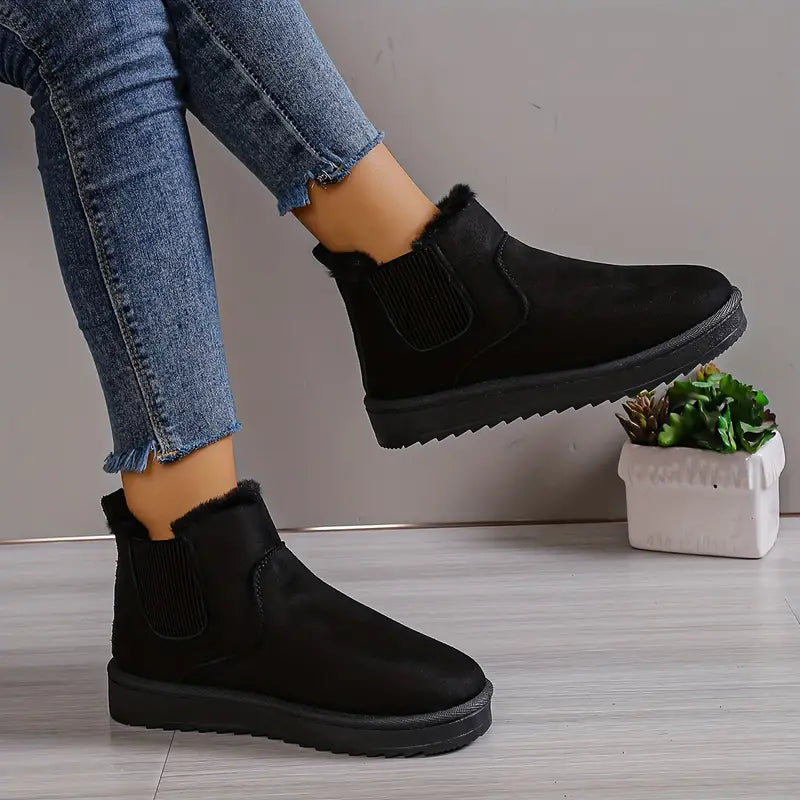 Women's  trendy slip-on snow boots