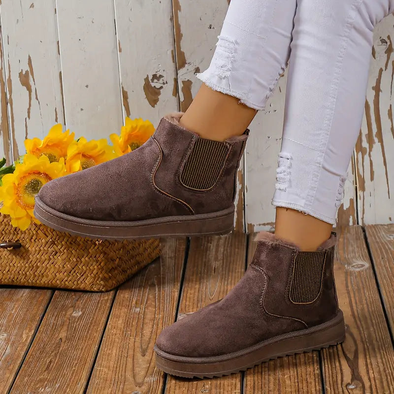 Women's Fluffy Thermal Slip-On Snow Boots