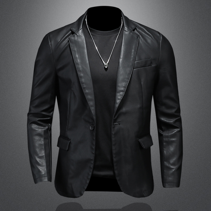 Men's elegant leather jacket for men