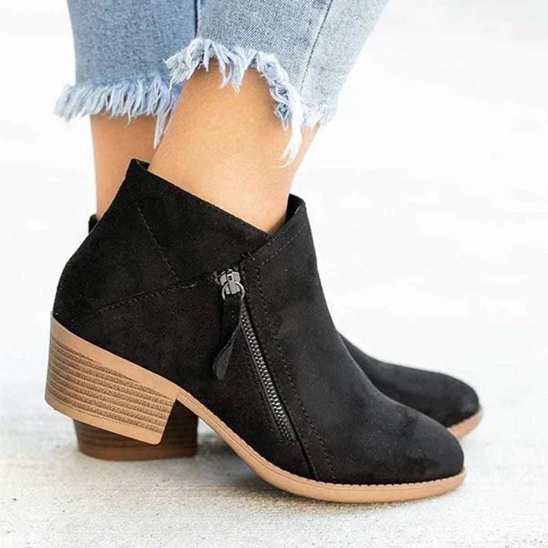 Ankle Boots with Low Heel – Women’s Comfortable Orthopedic Boots