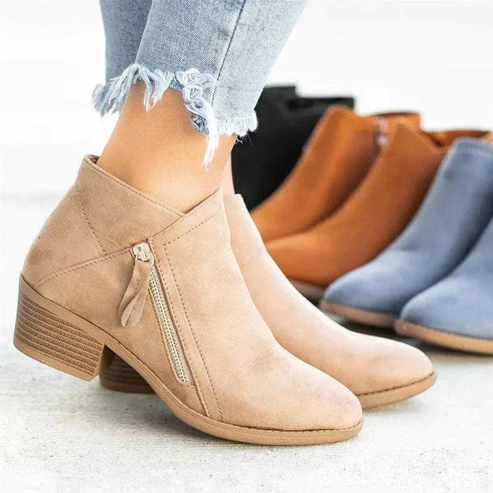 Ankle Boots with Low Heel – Women’s Comfortable Orthopedic Boots